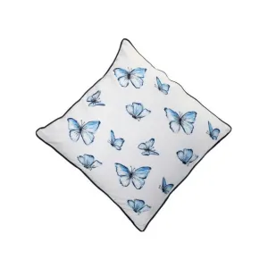 Regency International Embroidered Butterflies in Flight Pillow 18" x 18"