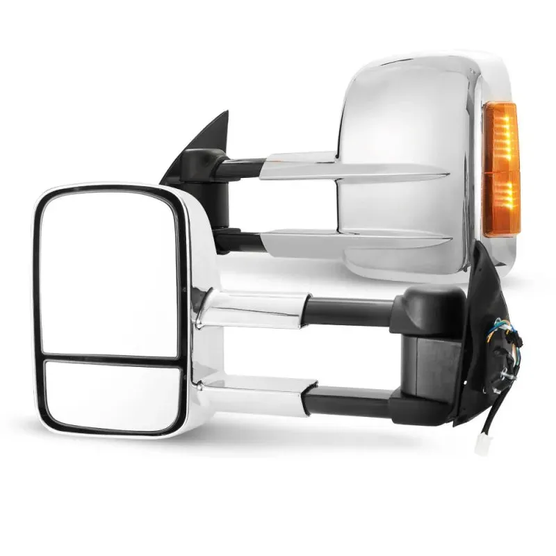 San Hima Extendable Towing Mirrors for Toyota Hilux 2005-2015 with Indicators