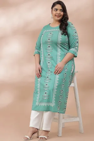 Spring Green Ethnic Printed Kurti