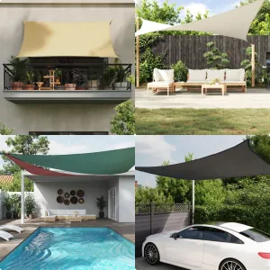 Sunshade Sail Oxford Fabric Rectangular 2x3.5 m Taupe