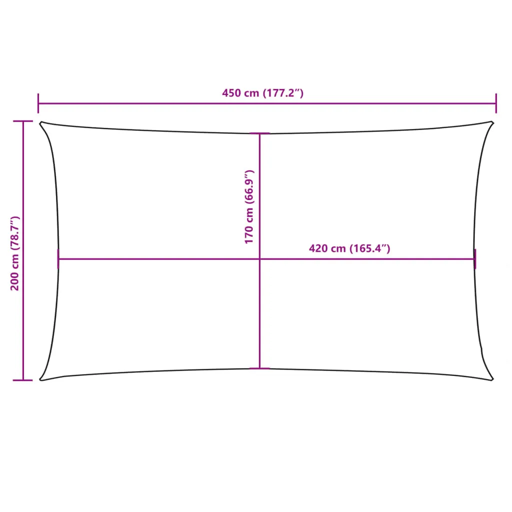 Sunshade Sail Oxford Fabric Rectangular 2x4.5 m Dark Green