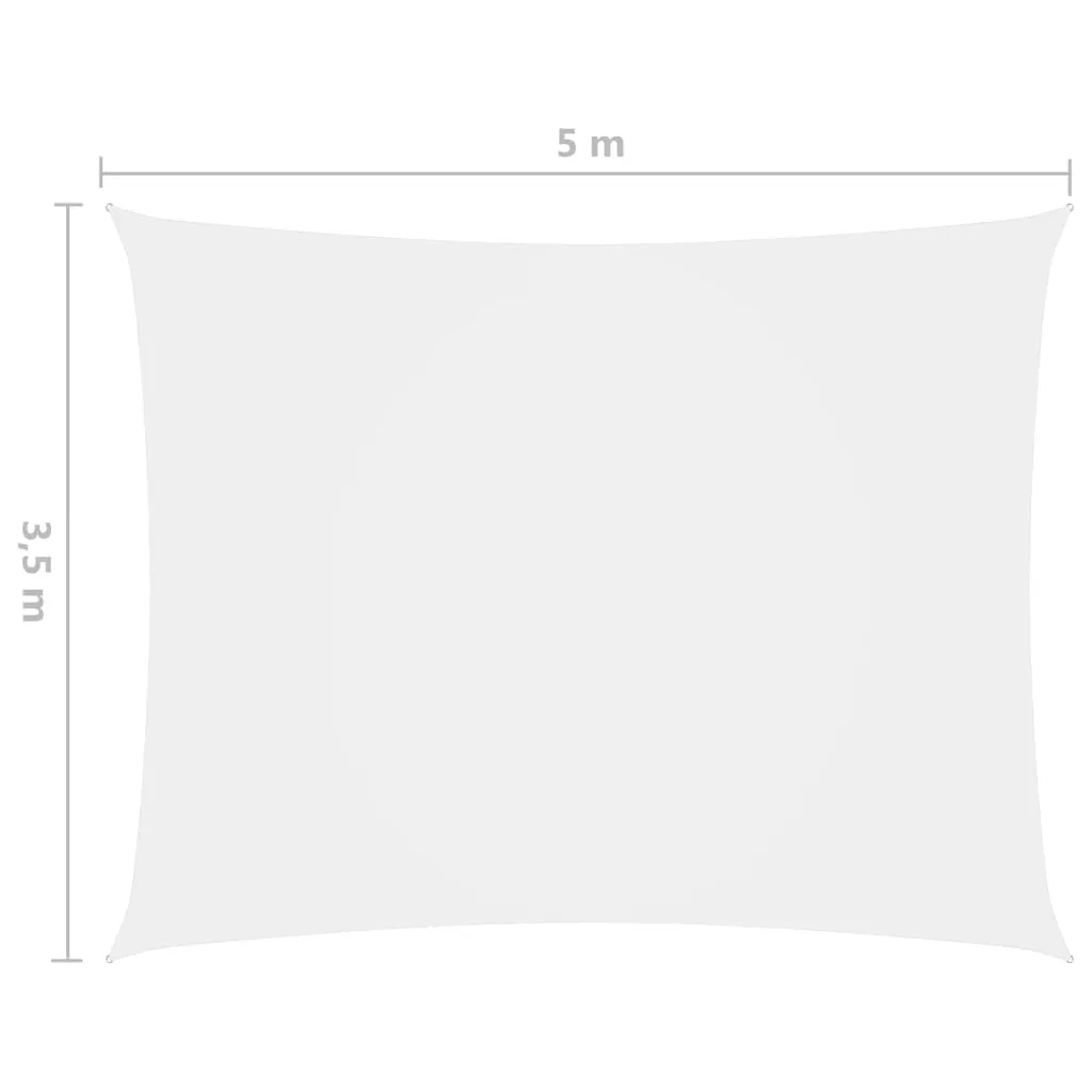 Sunshade Sail Oxford Fabric Rectangular 3.5x5 m White