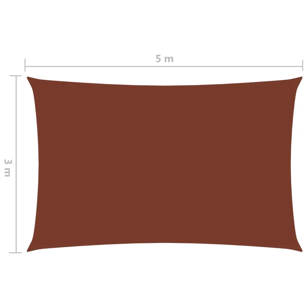 Sunshade Sail Oxford Fabric Rectangular 3x5 m Terracotta