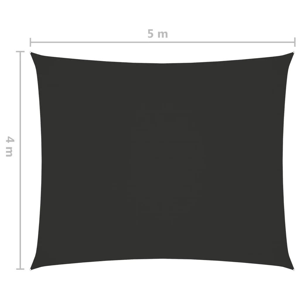 Sunshade Sail Oxford Fabric Rectangular 4x5 m Anthracite