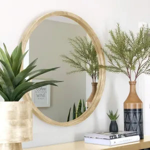 Tina Solid Wood Mirror Round