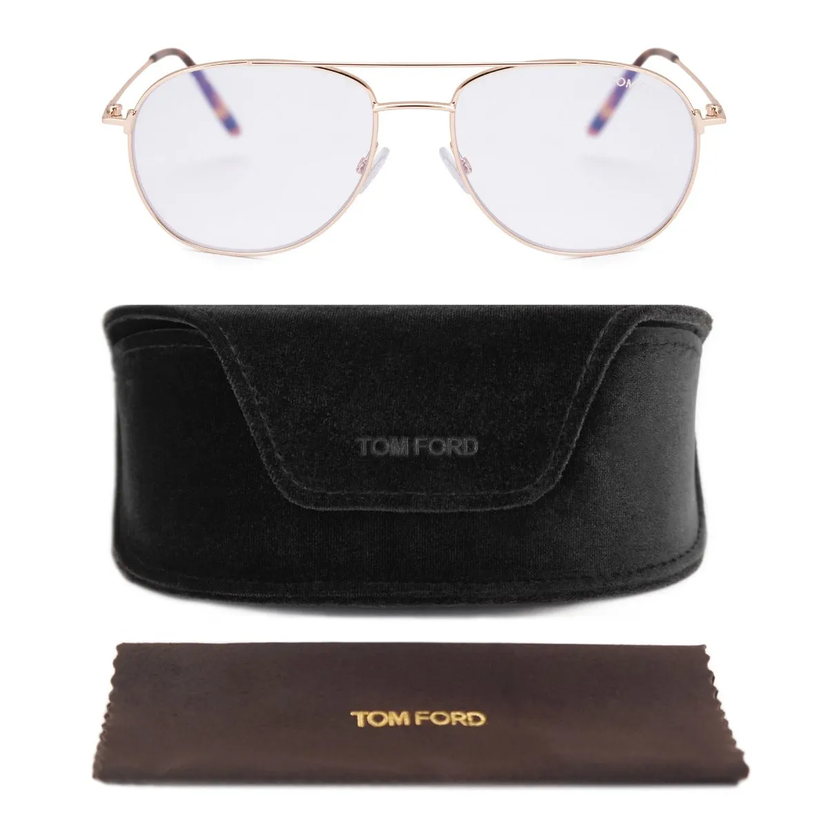 Tom Ford Unisex Aviator Opticals FT5581 B 028 53