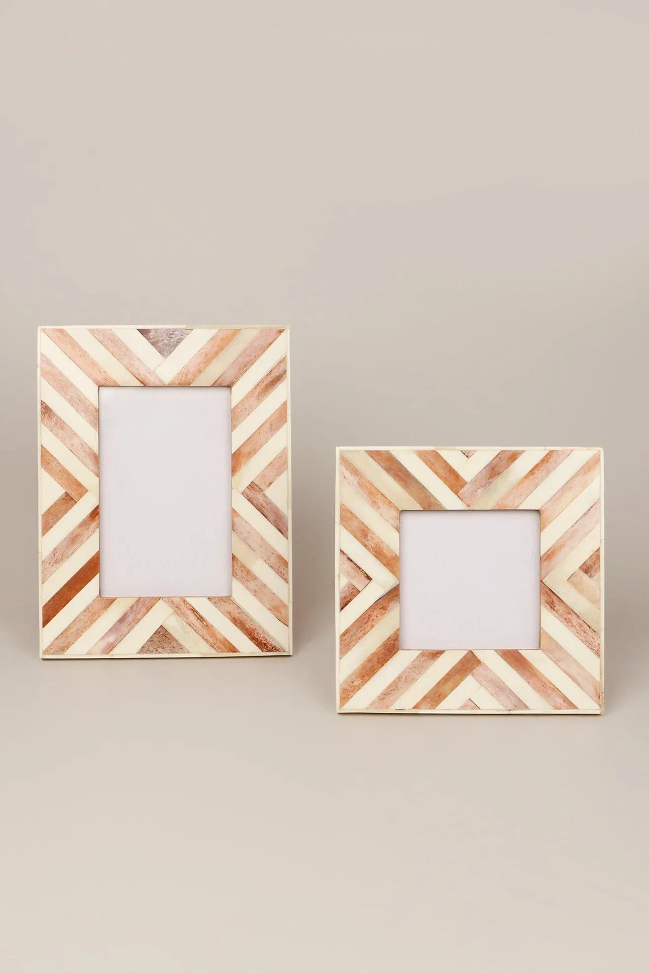 Wooden with Stripes Craft Art Stylish Photo Frames